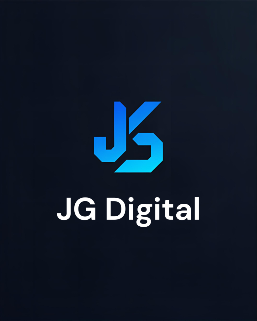 j g digital logo with circuit board background(2)